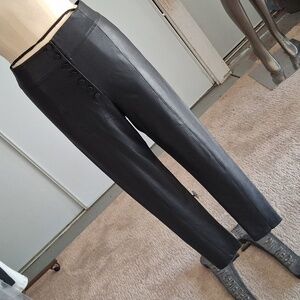 Stretch vintage pleather ski pant look
